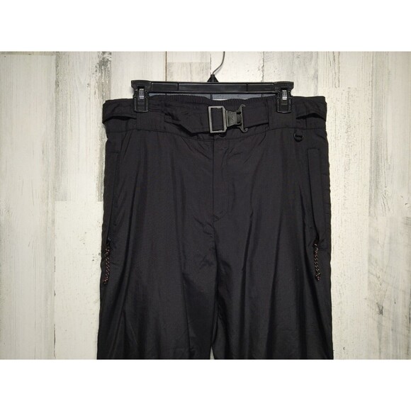 Vintage Rei Pants Mens Black Thaw Water Resistant Full Zip Leg - Picture 3 of 9
